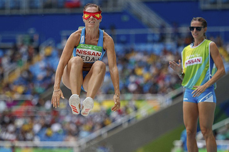Arjola Dedaj nel salto in lungo alle Paralimpiadi di Rio 2016
