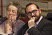  La professoressa Luisa Cogliati Arano e l'autore Antonio D'Amico.]