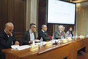 Marco Bussetti - Dirigente Ufficio Scolastico Regionale AT Milano, Stefano Bolognini - Assessore Regionale alle Politiche Sociali, abitative e disabilità, Natalino Manno - Capo di Gabinetto della Prefettura, Rodolfo Masto - Presidente Fondazione Istituto dei Ciechi di Milano, Daria Alice Maistri - Dirigente Area Domiciliarità e Cultura della Salute Comune di Milano, Rossana Giove – Direttore Socio Sanitario ATS Città Metropolitana Milano